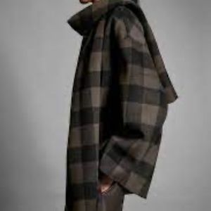 COS Checkered Wool Scarf Jacket